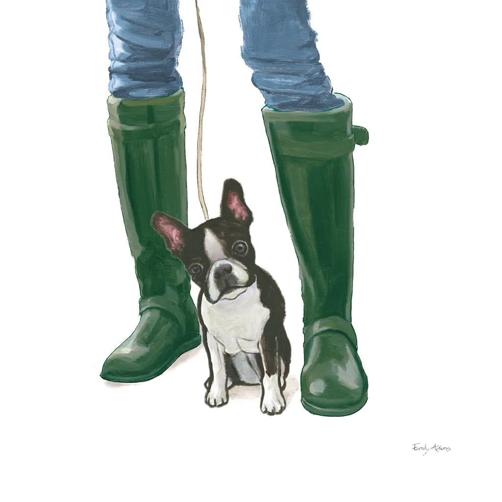Furry Fashion Friends IX by Emily Adams. SKU 86023a. Archival Giclee Fine art print for wall decor.