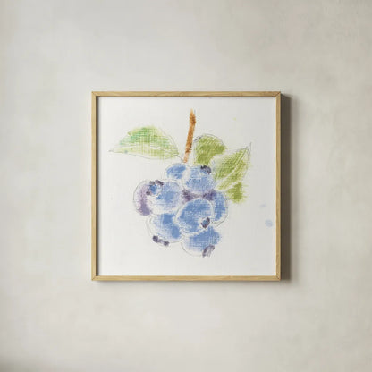Garden Delight II by Emily Adams. Shown in a natural wood glass frame for a timeless modern aesthetic. Available as an archival giclee rolled canvas, fine art paper, or poster print. SKU 24835a.