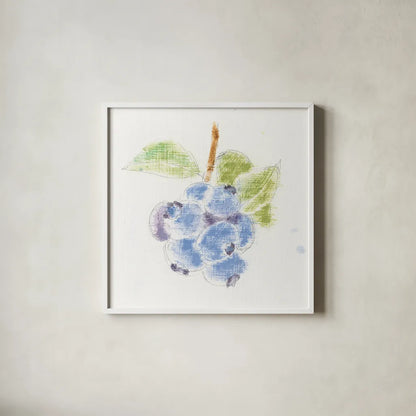 Garden Delight II by Emily Adams. Shown in a crisp white glass frame for a clean and minimalist style. Available as an archival giclee rolled canvas, fine art paper, or poster print. SKU 24835a.