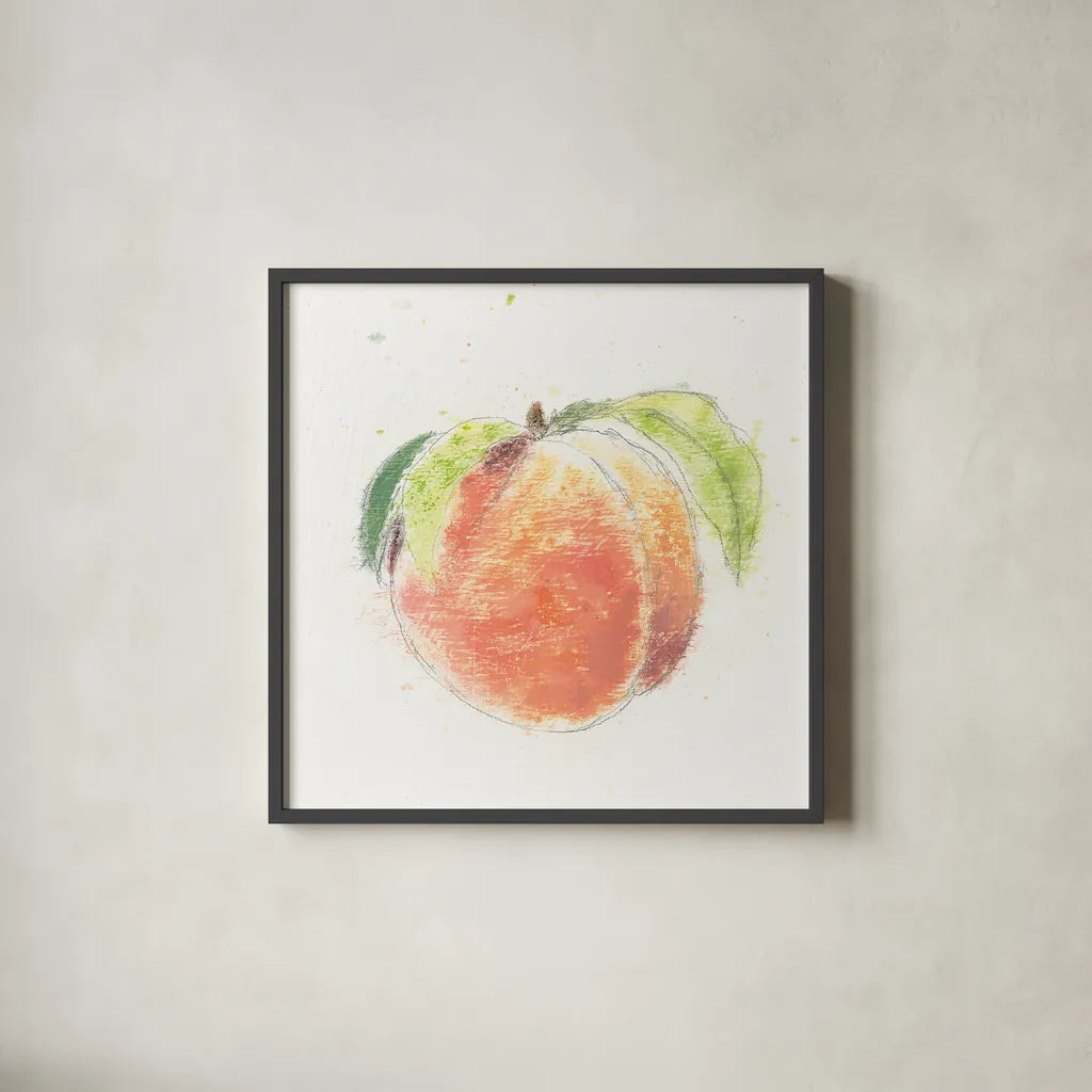 Garden Delight IV by Emily Adams. Shown in a sleek black glass frame for a contemporary gallery look. Available as an archival giclee rolled canvas, fine art paper, or poster print. SKU 24837a.