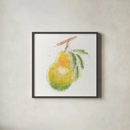 Garden Delight V by Emily Adams. Shown in a sleek black glass frame for a contemporary gallery look. Available as an archival giclee rolled canvas, fine art paper, or poster print. SKU 24838a.