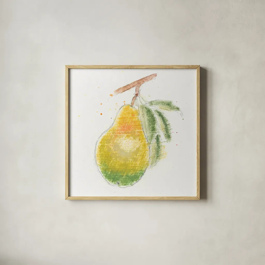 Garden Delight V by Emily Adams. Shown in a natural wood glass frame for a timeless modern aesthetic. Available as an archival giclee rolled canvas, fine art paper, or poster print. SKU 24838a.