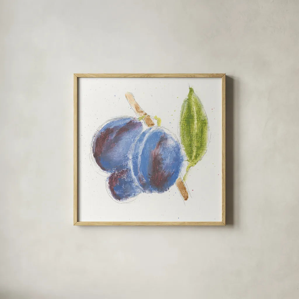 Garden Delight VI by Emily Adams. Shown in a natural wood glass frame for a timeless modern aesthetic. Available as an archival giclee rolled canvas, fine art paper, or poster print. SKU 24839a.