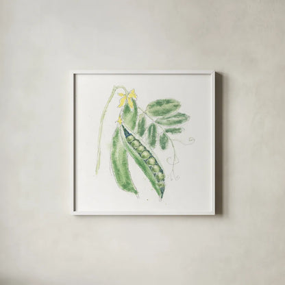 Garden Delight XI by Emily Adams. Shown in a crisp white glass frame for a clean and minimalist style. Available as an archival giclee rolled canvas, fine art paper, or poster print. SKU 24844a.