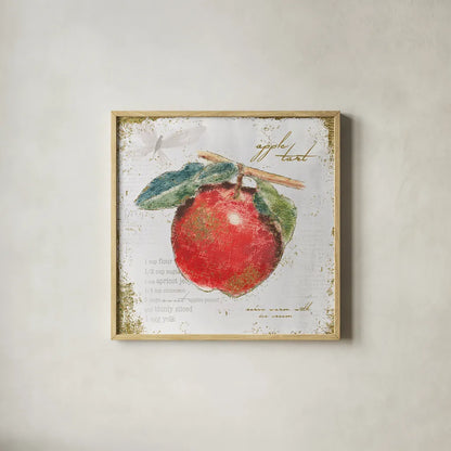 Garden Treasures I by Emily Adams. Shown in a natural wood glass frame for a timeless modern aesthetic. Available as an archival giclee rolled canvas, fine art paper, or poster print. SKU 25984a.