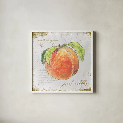 Garden Treasures II by Emily Adams. Shown in a crisp white glass frame for a clean and minimalist style. Available as an archival giclee rolled canvas, fine art paper, or poster print. SKU 25985a.