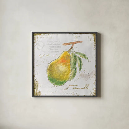 Garden Treasures III by Emily Adams. Shown in a sleek black glass frame for a contemporary gallery look. Available as an archival giclee rolled canvas, fine art paper, or poster print. SKU 25986a.