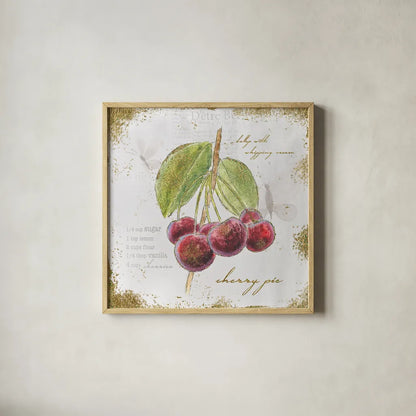 Garden Treasures IV by Emily Adams. Shown in a natural wood glass frame for a timeless modern aesthetic. Available as an archival giclee rolled canvas, fine art paper, or poster print. SKU 25987a.