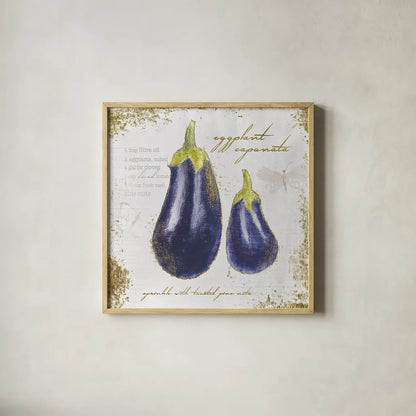 Garden Treasures IX by Emily Adams. Shown in a natural wood glass frame for a timeless modern aesthetic. Available as an archival giclee rolled canvas, fine art paper, or poster print. SKU 25992a.