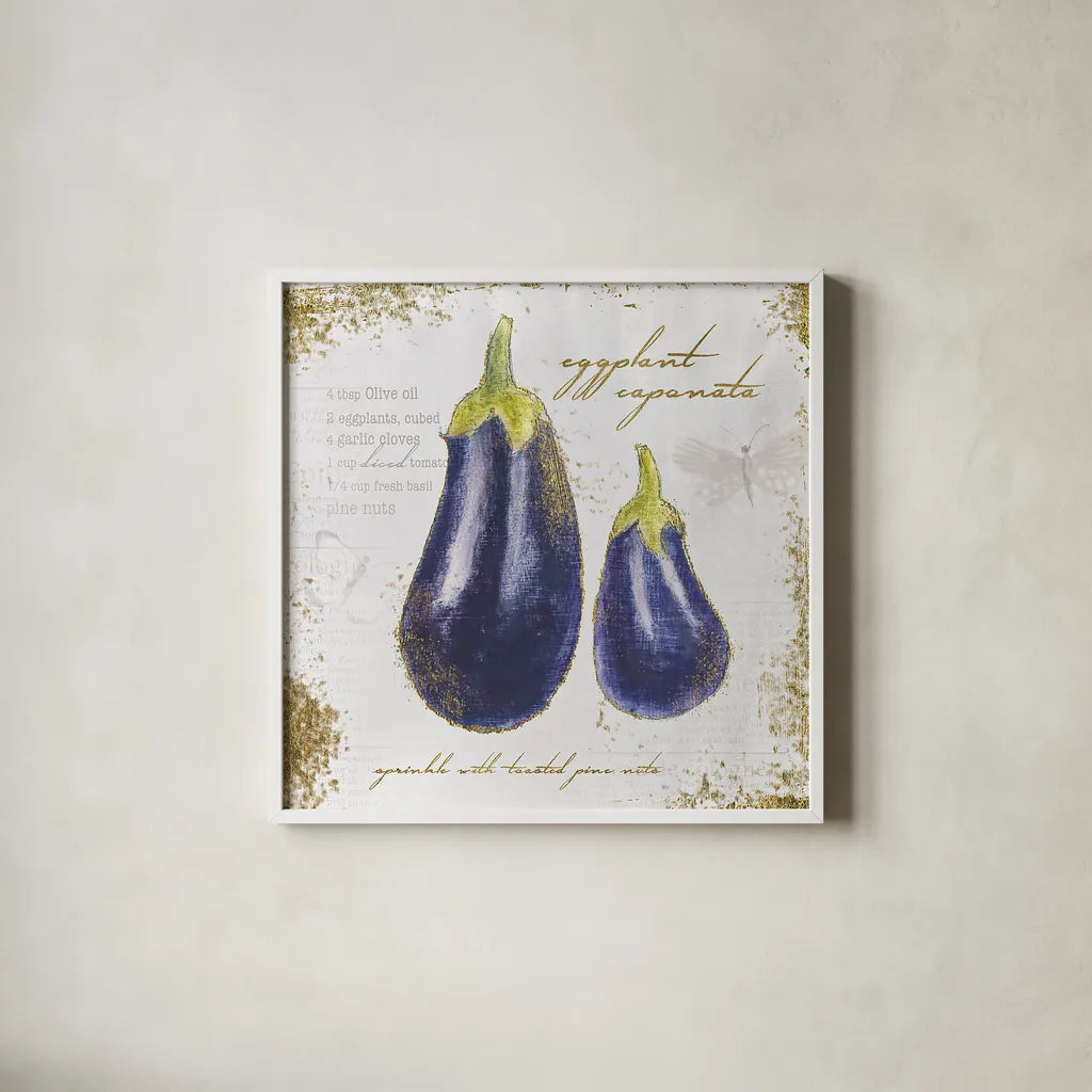 Garden Treasures IX by Emily Adams. Shown in a crisp white glass frame for a clean and minimalist style. Available as an archival giclee rolled canvas, fine art paper, or poster print. SKU 25992a.