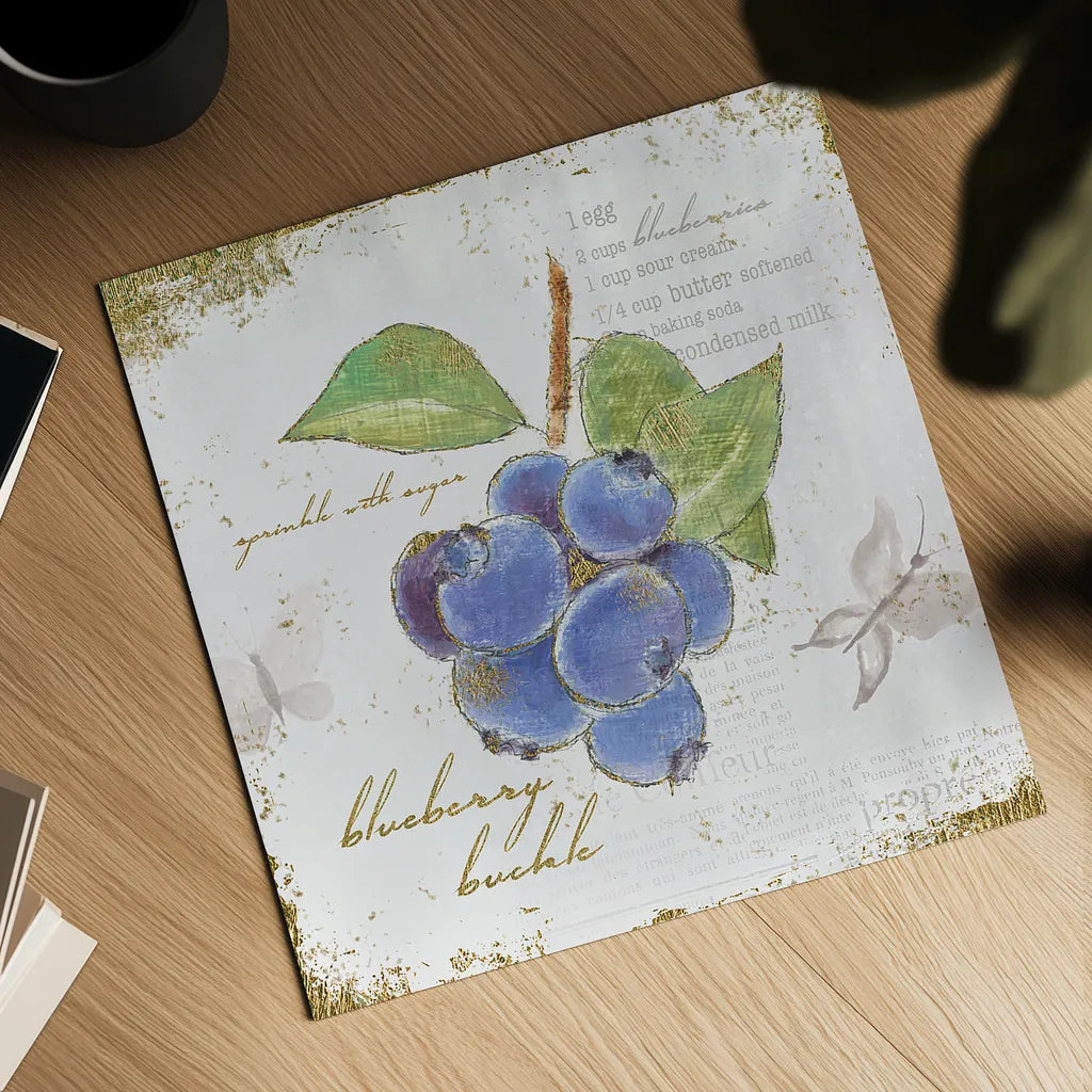 Garden Treasures V by Emily Adams. Shown as a detailed flat fine art print, highlighting archival giclee quality. Available as an archival giclee rolled canvas, fine art paper, or poster print. SKU 25988a.