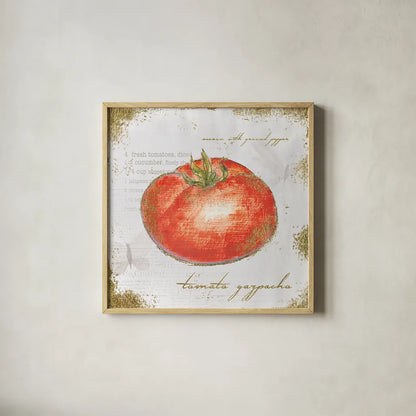 Garden Treasures VII by Emily Adams. Shown in a natural wood glass frame for a timeless modern aesthetic. Available as an archival giclee rolled canvas, fine art paper, or poster print. SKU 25990a.