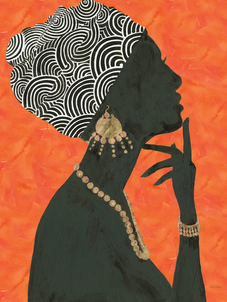 Graceful Majesty I Orange Crop by Emily Adams