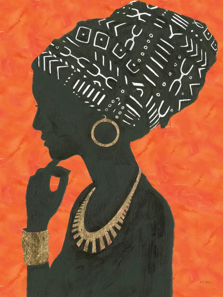 Graceful Majesty II Orange Crop by Emily Adams