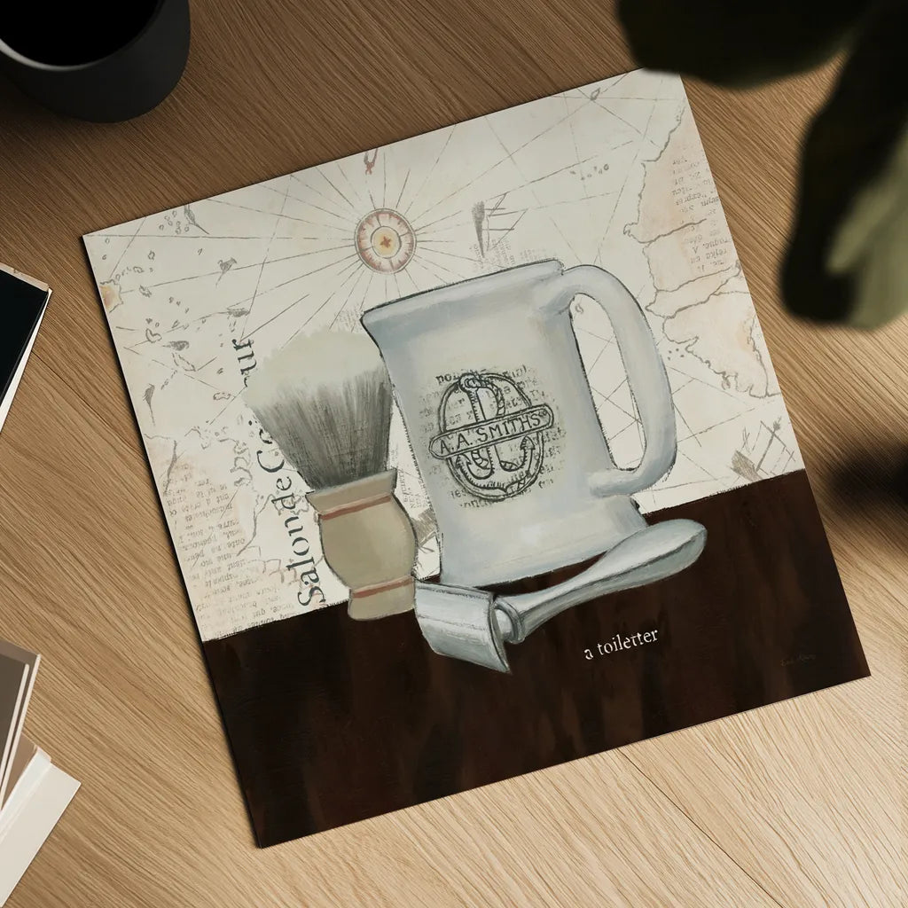 Grooming II by Emily Adams. Shown as a detailed flat fine art print, highlighting archival giclee quality. Available as an archival giclee rolled canvas, fine art paper, or poster print. SKU 16852a.