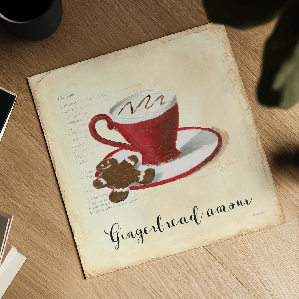 Holiday Cafe VI by Emily Adams. Shown as a detailed flat fine art print, highlighting archival giclee quality. Available as an archival giclee rolled canvas, fine art paper, or poster print. SKU 30939a.