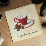 Holiday Cafe VI by Emily Adams. Shown as a detailed flat fine art print, highlighting archival giclee quality. Available as an archival giclee rolled canvas, fine art paper, or poster print. SKU 30939a.