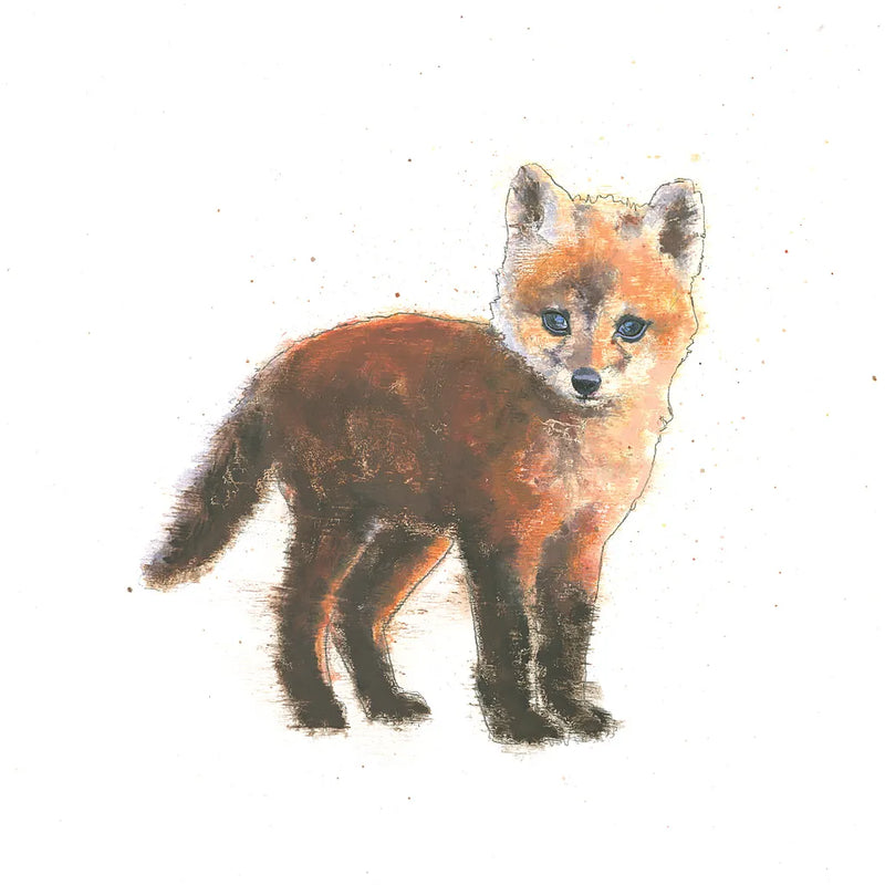 Into the Woods Fox by Emily Adams. SKU 27153a. Archival Giclee Fine art print for wall decor.