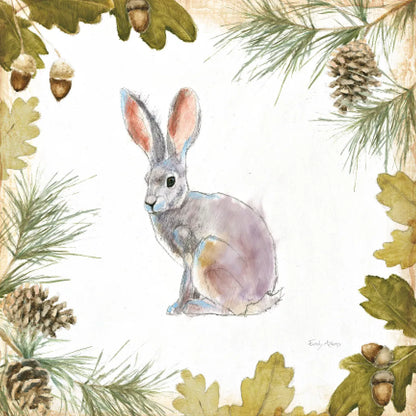 Into the Woods I on White Border by Emily Adams. SKU 22864a. Archival Giclee Fine art print for wall decor.