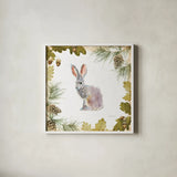 Into the Woods I on White Border by Emily Adams. Shown in a crisp white glass frame for a clean and minimalist style. Available as an archival giclee rolled canvas, fine art paper, or poster print. SKU 22864a.