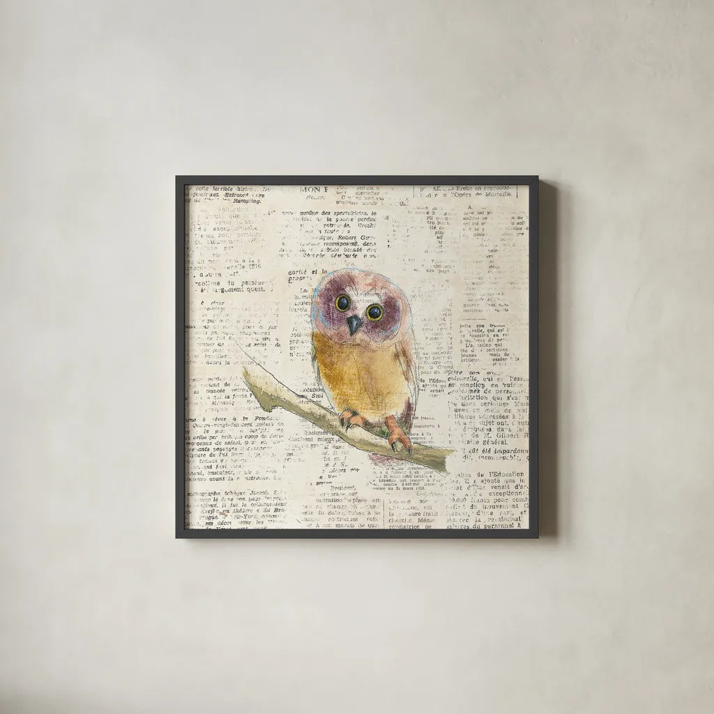 Into the Woods II no Border by Emily Adams. Shown in a sleek black glass frame for a contemporary gallery look. Available as an archival giclee rolled canvas, fine art paper, or poster print. SKU 22877a.