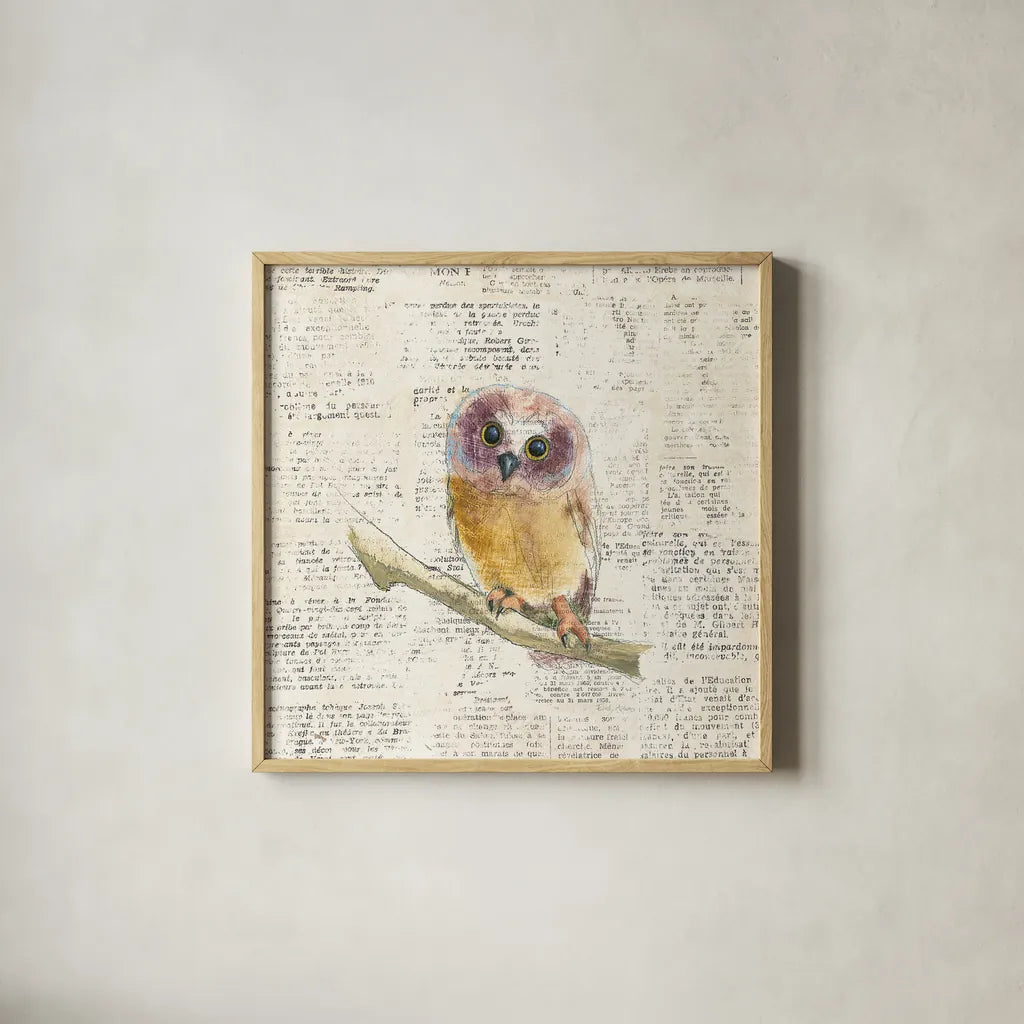 Into the Woods II no Border by Emily Adams. Shown in a natural wood glass frame for a timeless modern aesthetic. Available as an archival giclee rolled canvas, fine art paper, or poster print. SKU 22877a.