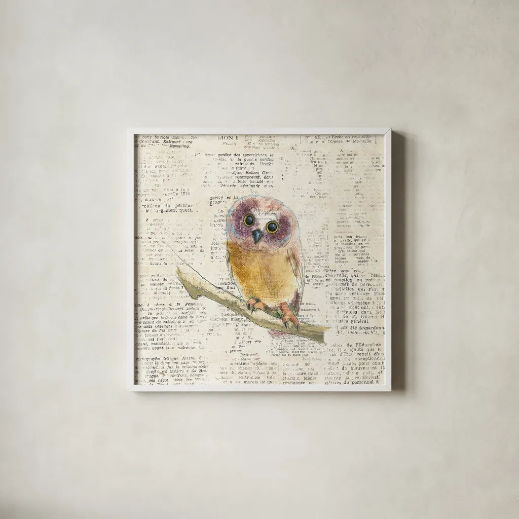 Into the Woods II no Border by Emily Adams. Shown in a crisp white glass frame for a clean and minimalist style. Available as an archival giclee rolled canvas, fine art paper, or poster print. SKU 22877a.