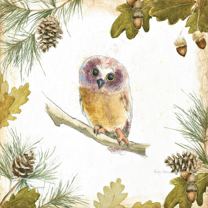 Into the Woods II on White Border by Emily Adams. SKU 22865a. Archival Giclee Fine art print for wall decor.