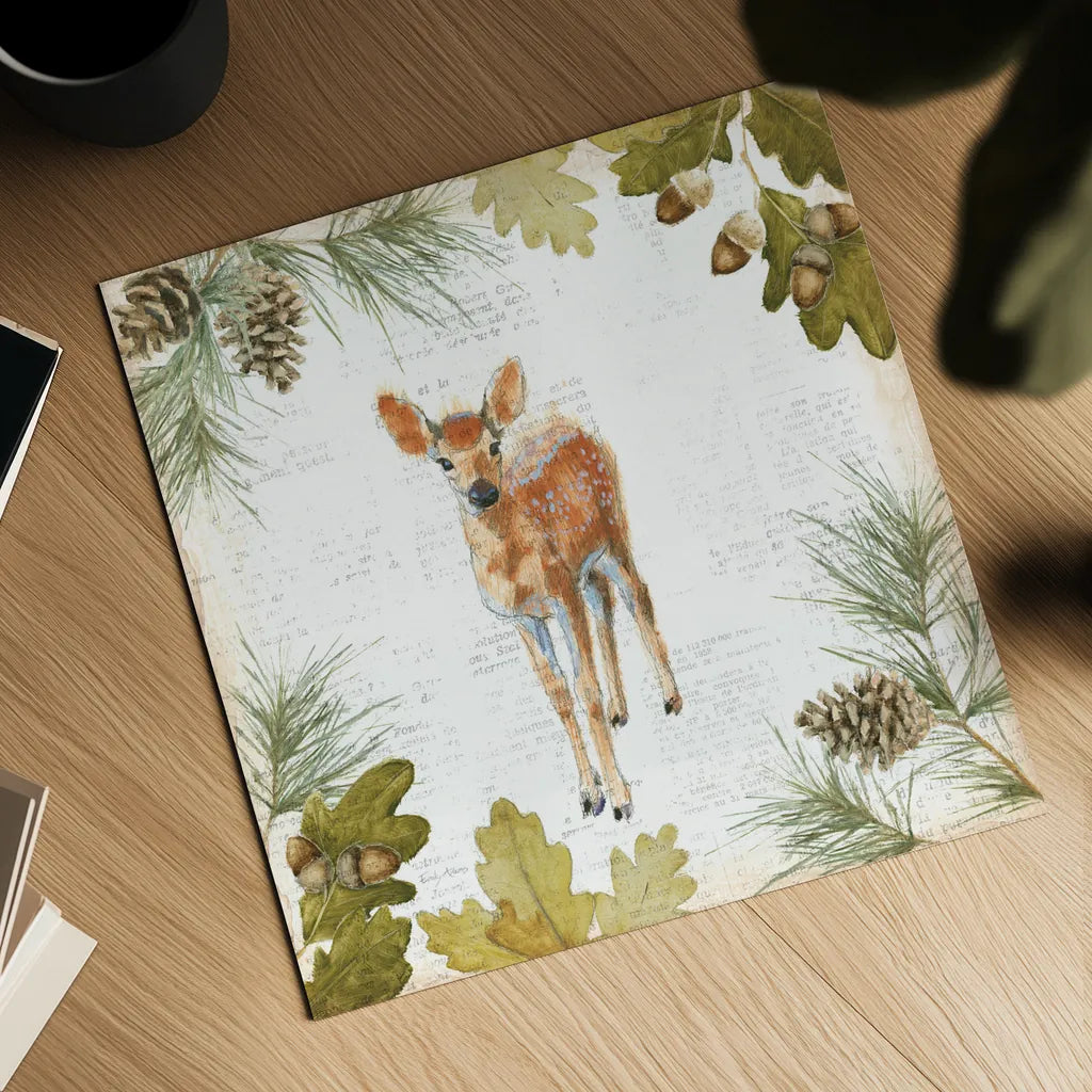 Into the Woods III by Emily Adams. Shown as a detailed flat fine art print, highlighting archival giclee quality. Available as an archival giclee rolled canvas, fine art paper, or poster print. SKU 22524a.