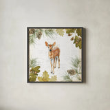 Into the Woods III by Emily Adams. Shown in a sleek black glass frame for a contemporary gallery look. Available as an archival giclee rolled canvas, fine art paper, or poster print. SKU 22524a.