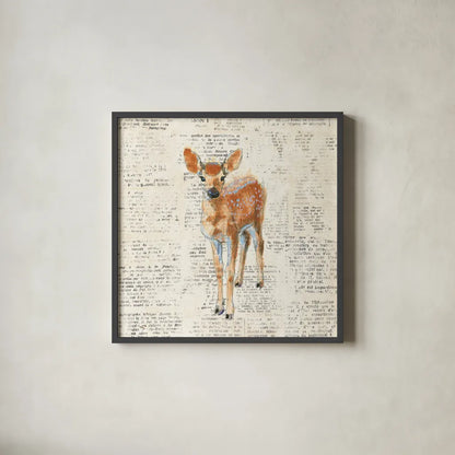 Into the Woods III no Border by Emily Adams. Shown in a sleek black glass frame for a contemporary gallery look. Available as an archival giclee rolled canvas, fine art paper, or poster print. SKU 22878a.