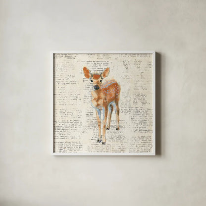 Into the Woods III no Border by Emily Adams. Shown in a crisp white glass frame for a clean and minimalist style. Available as an archival giclee rolled canvas, fine art paper, or poster print. SKU 22878a.