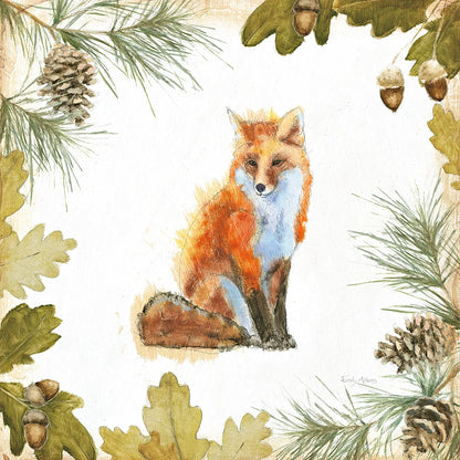 Into the Woods IV on White Border by Emily Adams. SKU 22867a. Archival Giclee Fine art print for wall decor.