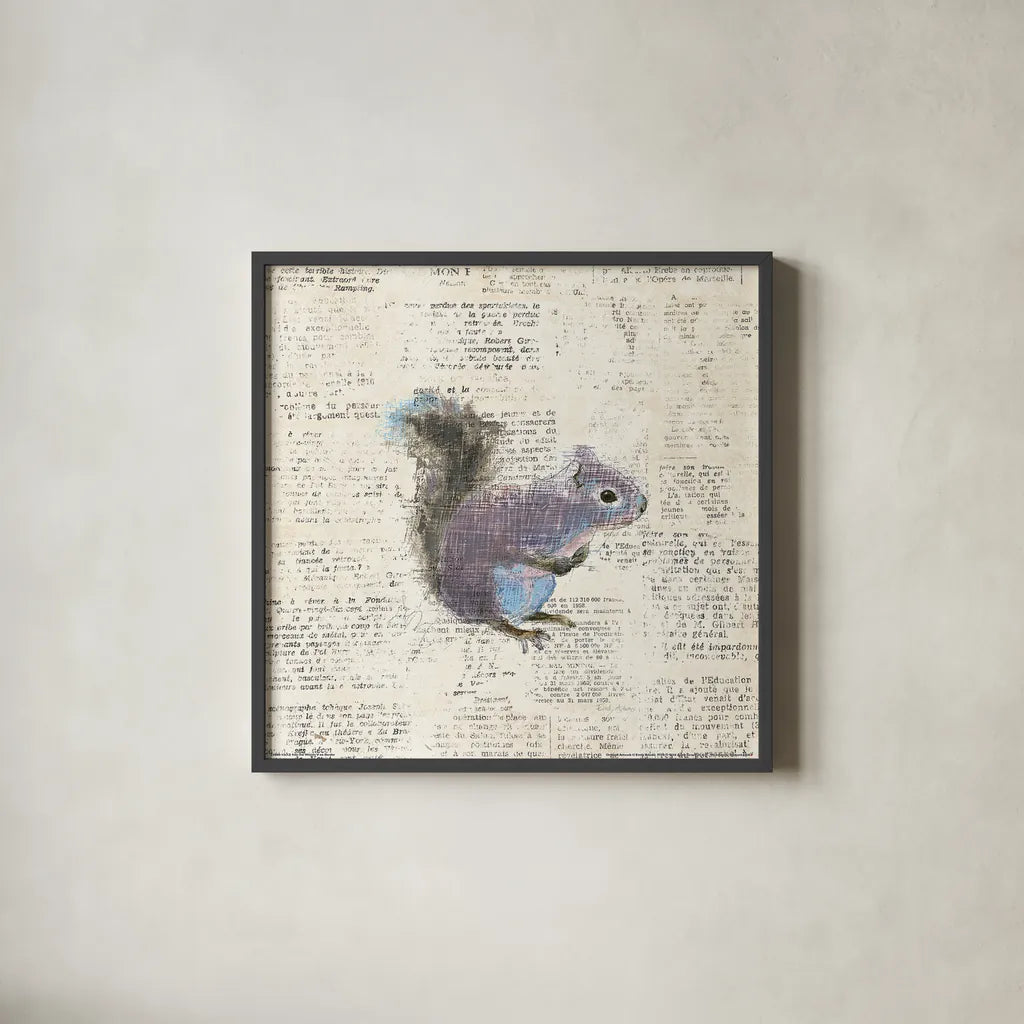 Into the Woods V no Border by Emily Adams. Shown in a sleek black glass frame for a contemporary gallery look. Available as an archival giclee rolled canvas, fine art paper, or poster print. SKU 22880a.