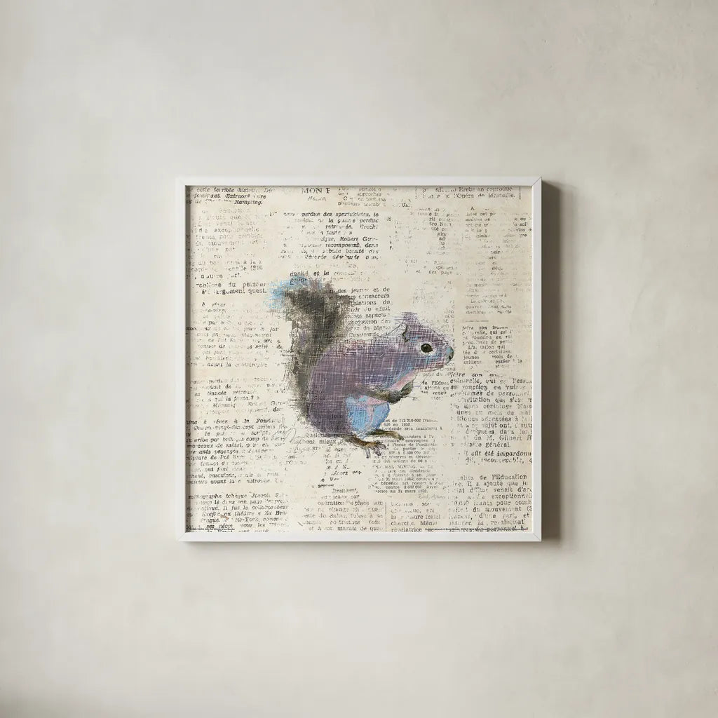 Into the Woods V no Border by Emily Adams. Shown in a crisp white glass frame for a clean and minimalist style. Available as an archival giclee rolled canvas, fine art paper, or poster print. SKU 22880a.