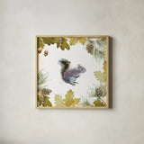 Into the Woods V on White Border by Emily Adams. Shown in a natural wood glass frame for a timeless modern aesthetic. Available as an archival giclee rolled canvas, fine art paper, or poster print. SKU 22868a.