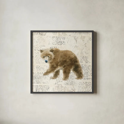 Into the Woods VI no Border by Emily Adams. Shown in a sleek black glass frame for a contemporary gallery look. Available as an archival giclee rolled canvas, fine art paper, or poster print. SKU 22881a.