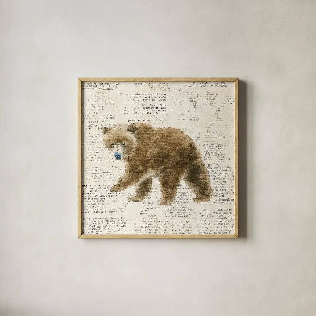 Into the Woods VI no Border by Emily Adams. Shown in a natural wood glass frame for a timeless modern aesthetic. Available as an archival giclee rolled canvas, fine art paper, or poster print. SKU 22881a.