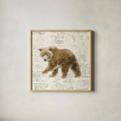 Into the Woods VI no Border by Emily Adams. Shown in a natural wood glass frame for a timeless modern aesthetic. Available as an archival giclee rolled canvas, fine art paper, or poster print. SKU 22881a.