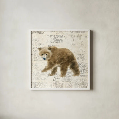 Into the Woods VI no Border by Emily Adams. Shown in a crisp white glass frame for a clean and minimalist style. Available as an archival giclee rolled canvas, fine art paper, or poster print. SKU 22881a.