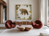 Into the Woods VI on White Border by Emily Adams. Shown as extra-large giant wall art in a modern living room. Available as an archival giclee rolled canvas, fine art paper, or poster print. SKU 22869a.