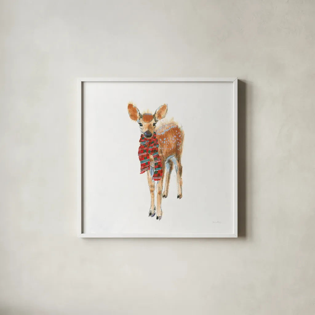 Into the Woods in Style III by Emily Adams. Shown in a crisp white glass frame for a clean and minimalist style. Available as an archival giclee rolled canvas, fine art paper, or poster print. SKU 58288a.