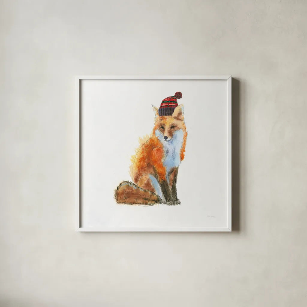 Into the Woods in Style IV by Emily Adams. Shown in a crisp white glass frame for a clean and minimalist style. Available as an archival giclee rolled canvas, fine art paper, or poster print. SKU 58289a.