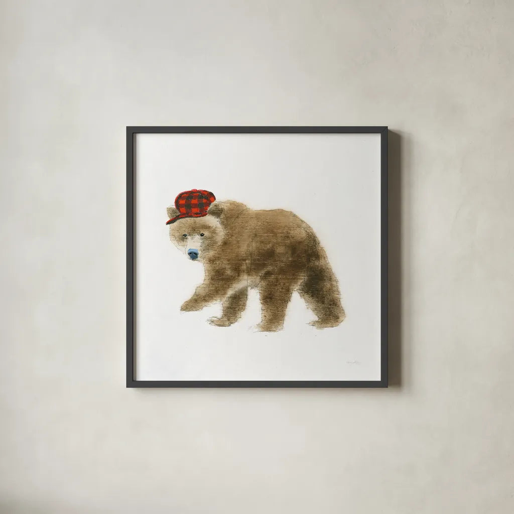 Into the Woods in Style VI by Emily Adams. Shown in a sleek black glass frame for a contemporary gallery look. Available as an archival giclee rolled canvas, fine art paper, or poster print. SKU 58290a.