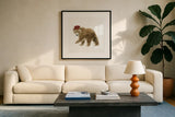 Into the Woods in Style VI by Emily Adams. Displayed in a glass frame with matte in a clean modern living room. Available as an archival giclee rolled canvas, fine art paper, or poster print. SKU 58290a.