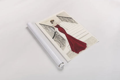 La Belle Rouge Original by Emily Adams. shown as a rolled paper print. Available as archival giclee rolled canvas, fine art paper, or poster print. SKU 35233h.