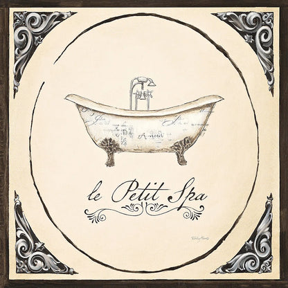 Le Petit Spa I Square by Emily Adams. SKU 12593a. Archival Giclee Fine art print for wall decor.