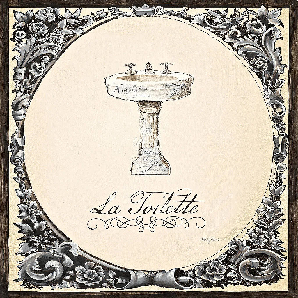 Le Petit Spa II Square by Emily Adams. SKU 12594a. Archival Giclee Fine art print for wall decor.