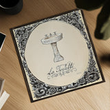 Le Petit Spa II Square by Emily Adams. Shown as a detailed flat fine art print, highlighting archival giclee quality. Available as an archival giclee rolled canvas, fine art paper, or poster print. SKU 12594a.