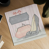 Life is Short Wear Cute Shoes by Emily Adams. Shown as a detailed flat fine art print, highlighting archival giclee quality. Available as an archival giclee rolled canvas, fine art paper, or poster print. SKU 30586a.